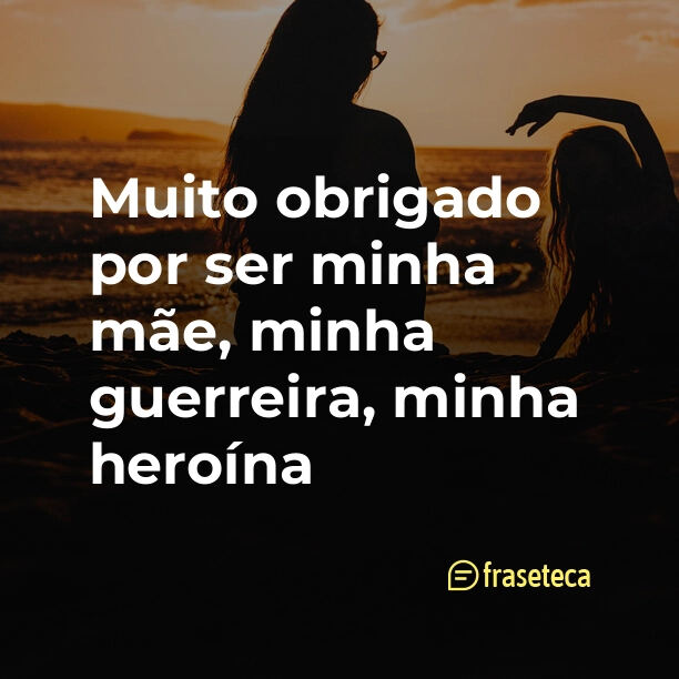 Muito obrigado por ser minha mãe, minha guerreira, minha heroína